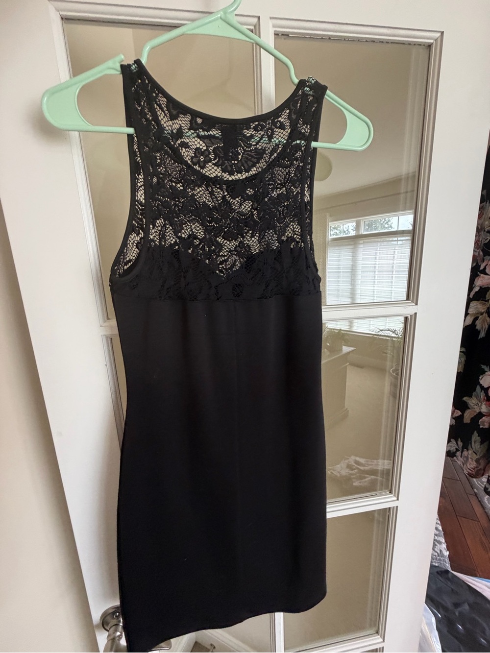 Forever 21 Black Lace-Back Mini Dress
